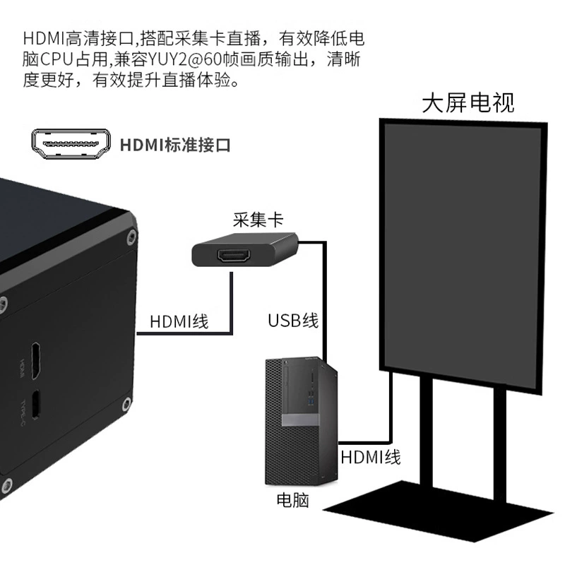 48 million 4K high -definition live camera video camera green screen matting support supports vertical screen pole speed focus