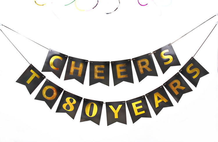 CHEERS TO 30 YEARS Banner Party Anniversary Decoration