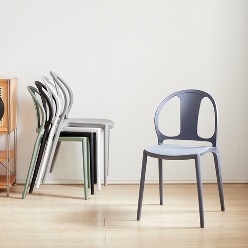 靠背网红餐椅简约家用椅子镂空创意凳子现代轻奢洽谈餐桌塑料椅子