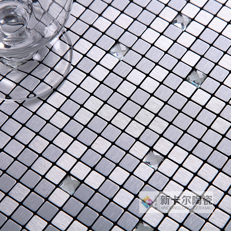 15 실버 브러시드 + 실버 다이아몬드 - 접착식 뒷면 포함