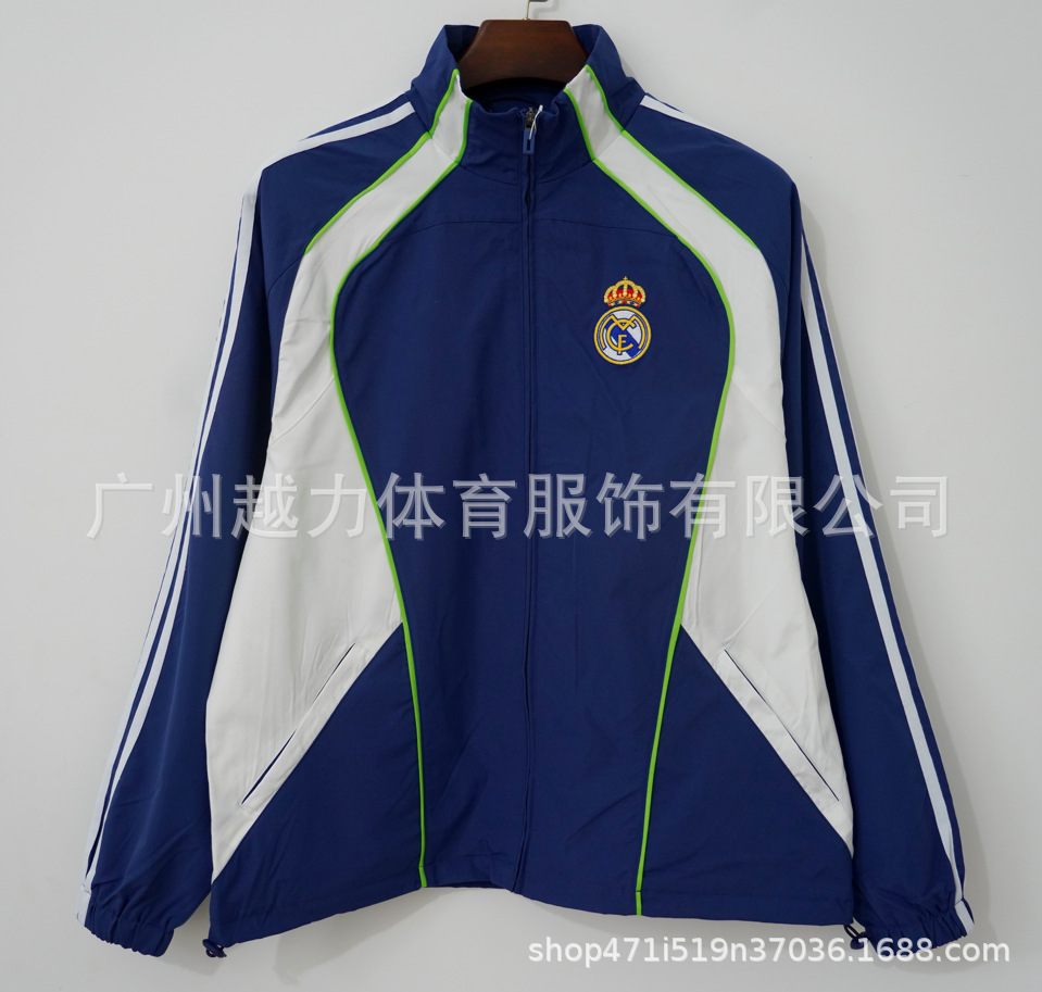 Chaqueta Bordada retro de manga larga y gruesa Manchester United Barcelona Inglaterra Brasil Real Madrid Liverpool image 66