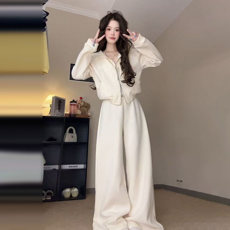 早秋季韩系卫衣松弛感穿搭配一整套装女2025新款初秋装超火小个子|undefined