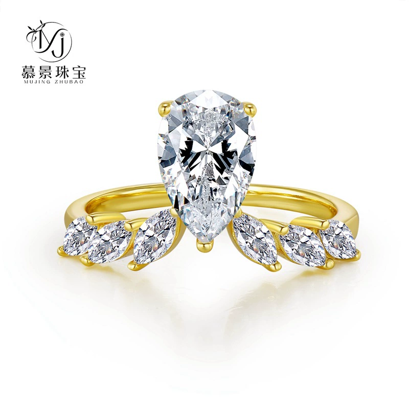 慕景 Jewelry, импорт стильное универсальное кольцо, коллекция 2023 года, образец серебра 925