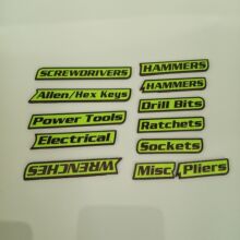 跨境新品 Magnetic Toolbox Labels 磁性工具箱标签 用于工具组织