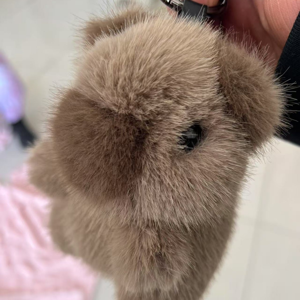 Red en línea lindas imitaciones de visón capibara colgante muñeca de peluche Dolphin llavero de automóvil bolso colgante