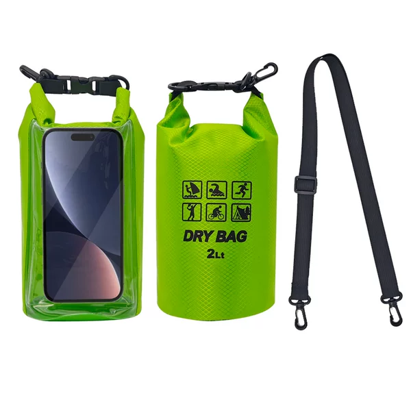 Cross-Border Outdoor 2L Swimming Bag Beach Pvc Mobile Phone Waterproof Bag Waterproof Bucket Bag Rafting Cross-Body Waterproof Bag