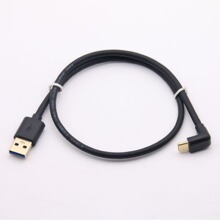 usb3.0转typec 90度 3.0数据充电连接线 3.0USBA公 转TYPE C弯头