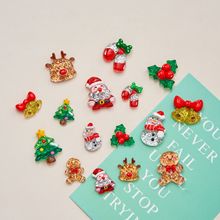 透明圣诞系列新款奶油胶树脂配件高级感发卡diy食玩手机壳冰箱贴
