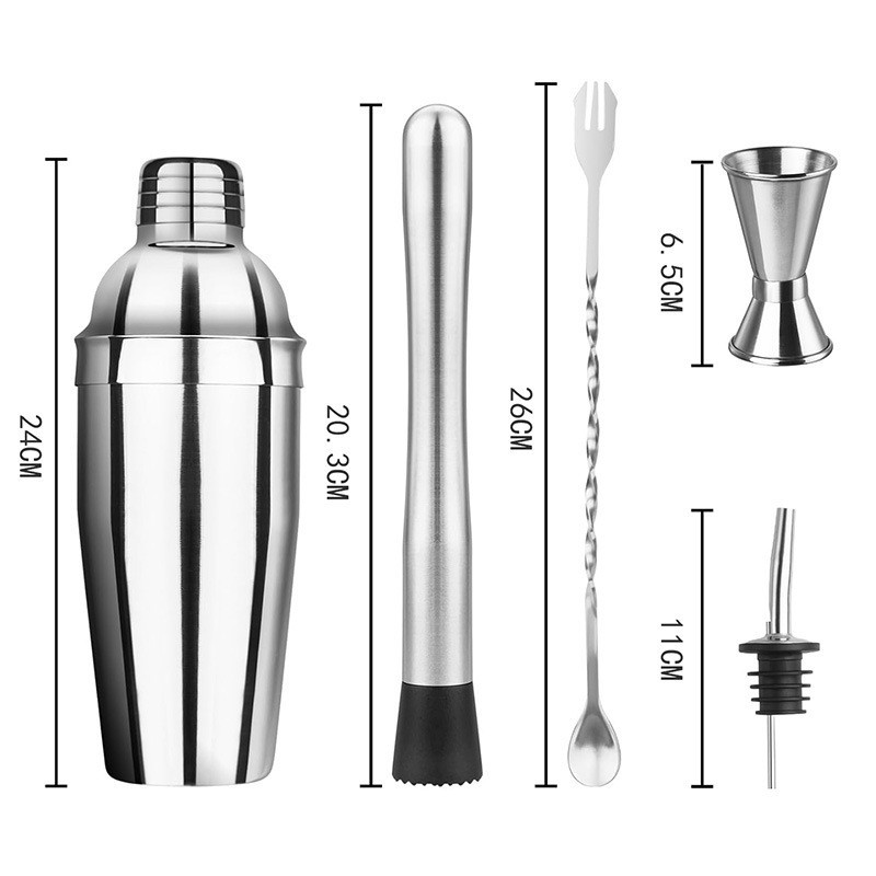 Amazon explosivo mezclador de acero inoxidable shaker de 6 piezas conjunto completo de mezcla