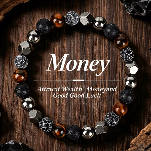 Factory direct sale of new hand accessories: faceted stone European and American cross-border bracelets, black gallstone crystal bracelets for men