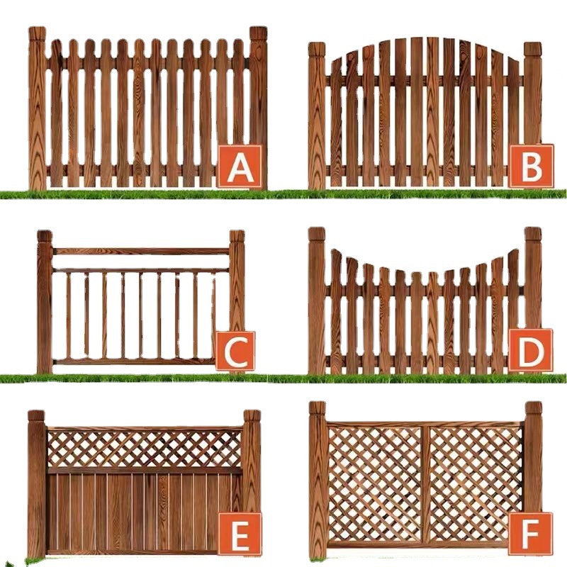 Manufactor Supplying Anticorrosive wood enclosure fence outdoors villa Garden Courtyard area Wall quarantine Bamboo fence guardrail