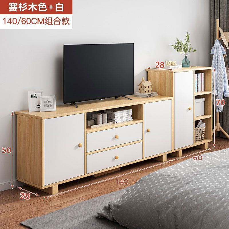 高款电视柜客厅小户型落地简约现代储物柜卧室原木色复古电视机柜|undefined