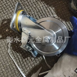 Customized 5-Inch 6inch 8inch Heavy-Duty Cast Steel Swivel Caster Directional Silent Pressure-Resistant Bearing Brake Wheel Heavy-Duty Caster