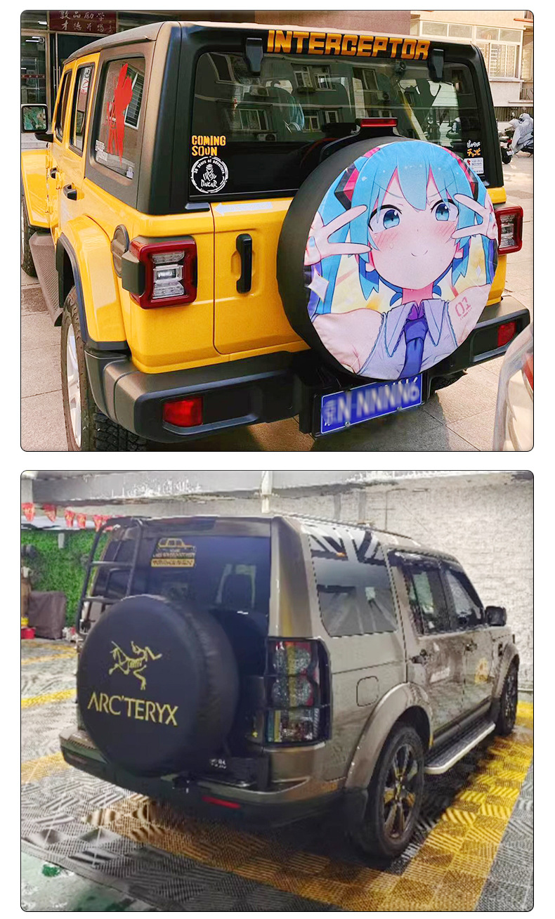 Car Spare Tire Cover Pvc Waterproof Tire Cover Dustproof Sun Protection Tire Protective Cover Can Be Printed with Logo and Is Supplied by the Manufacturer