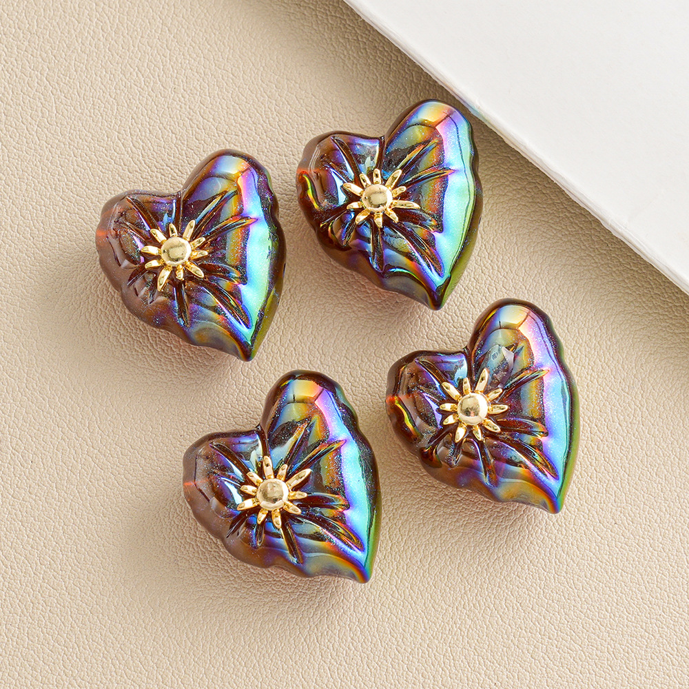 Cuentas pequeñas en forma de corazón torcido con purpurina fina, accesorios para cadena de teléfono, llavero, joyería, cuentas mixtas, venta al por mayor