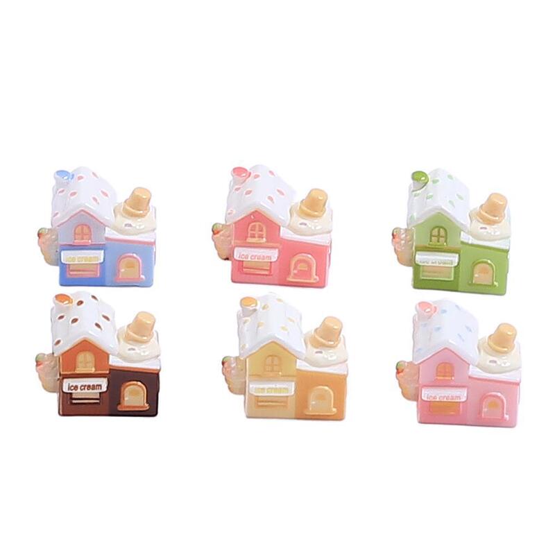 立体多色冰淇淋房子创意手工diy奶油胶树脂配饰小配件饰品材料包|undefined