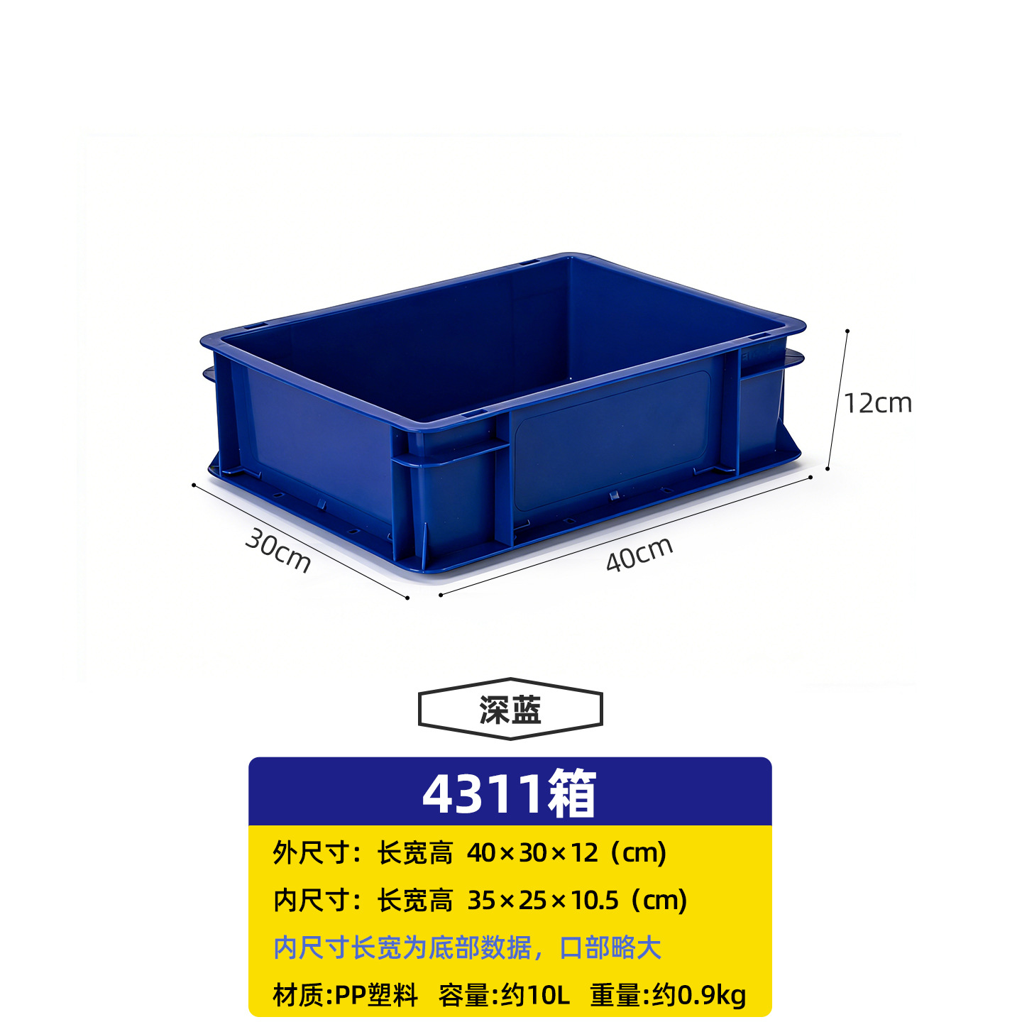 ソース工場産業スタイルの肥厚 PP 収納ボックス車の収納ボックスマルチカラーストアディスプレイボックスターンオーバー
