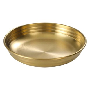 304 Korean-style stainless steel pickle dish sauce dish Golden cold dish snack dish hot pot seasoning dish snack dish