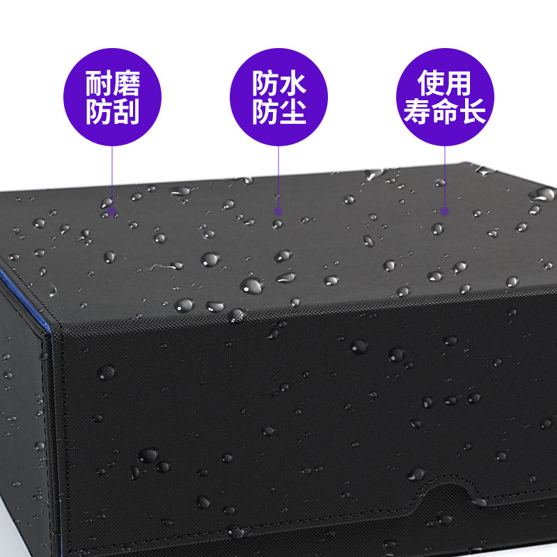 国境を越えた売れ筋 4 列ゲームカードボックス磁気 pu 結合オープンカバー PTCG ワンピース三国志キル pu カードボックス|undefined