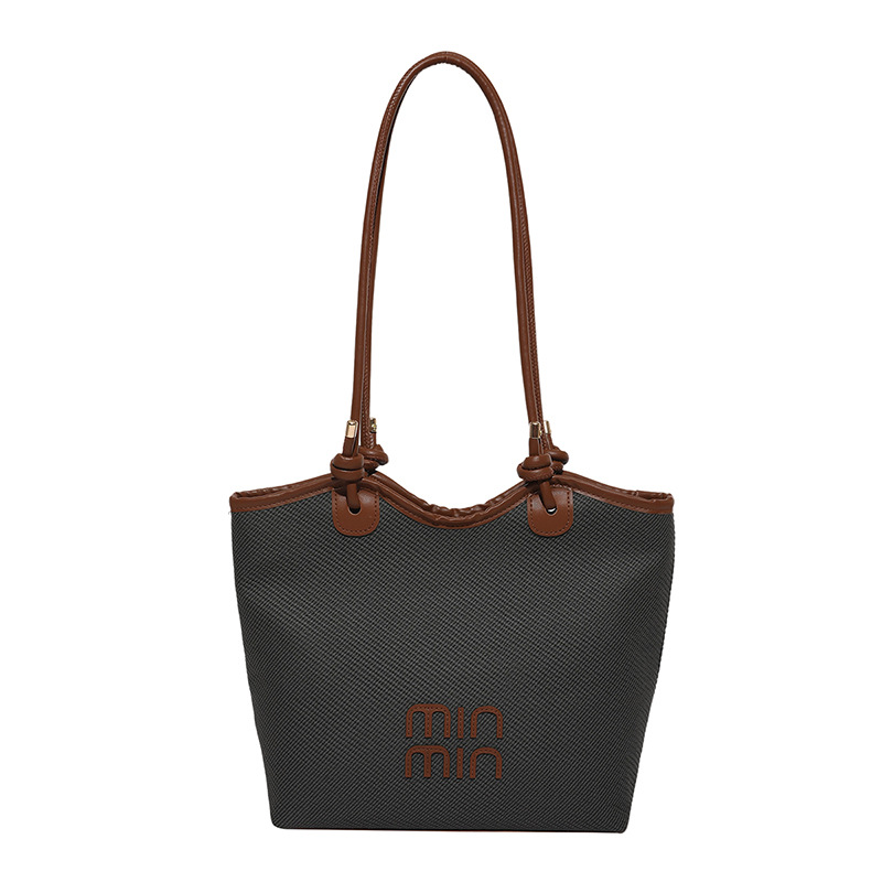 Transfronterizos al por mayor moda simple de viaje a la oficina brazo bolso de hombro de gran capacidad de color sólido bolso de mujer