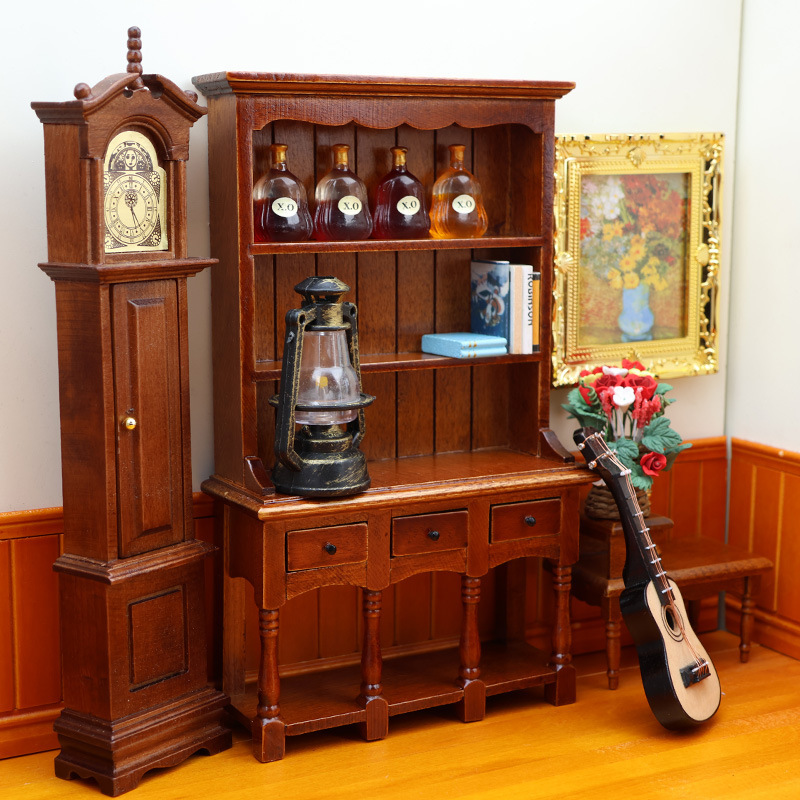 1:12人形屋dollhouseミニ家具モデルdiy縦型本棚キャビネット収納棚収納棚|undefined