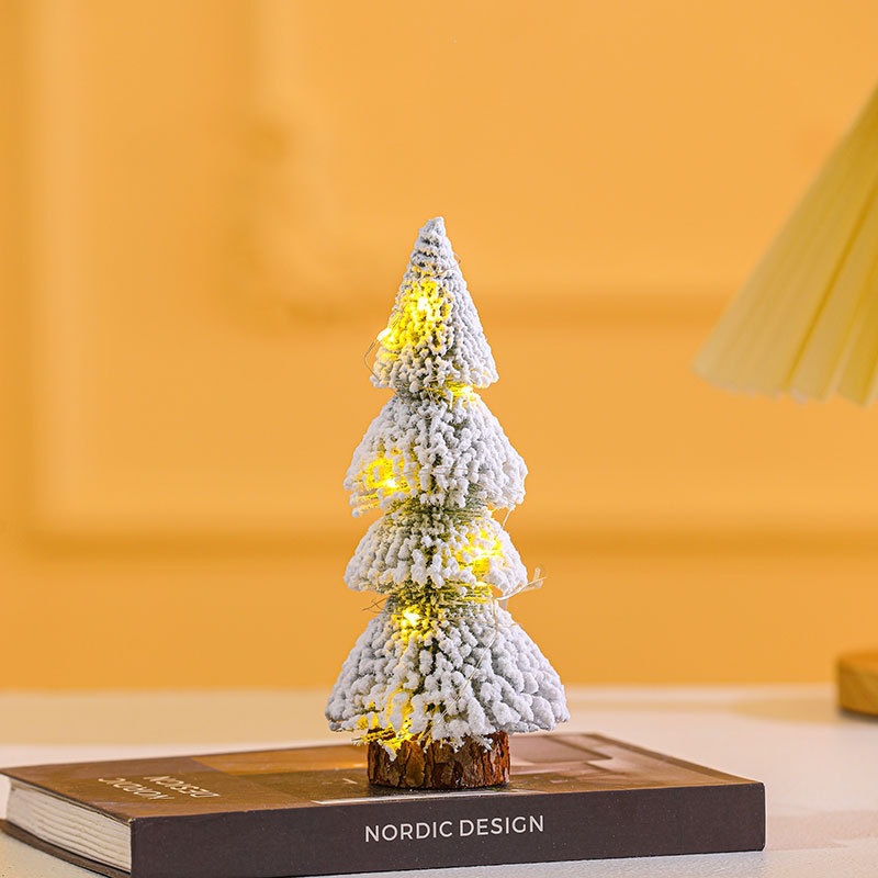 Mini Árbol de Navidad de Escritorio de PVC Decorativo