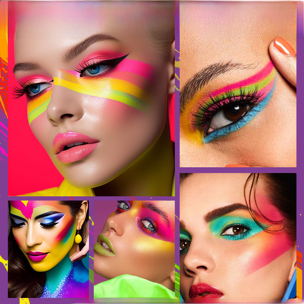 QIBEST body face painting stick natural three-dimensional decoration outline brightening skin color face washable painting pen