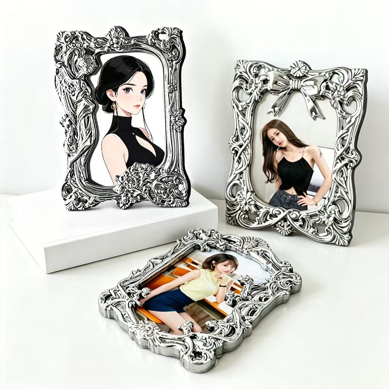 Cross-border new product: Mini electroplated photo frame, high-end ins-style celebrity photo card holder for students Cross-border new product: Mini electroplated photo frame, high-end ins-style celebrity photo card holder for students