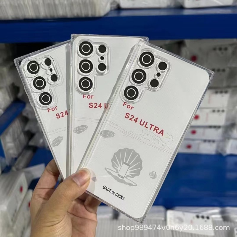 气囊防摔防滑防尘手机壳 适用三星S24ULTRA/A15透明TPU素材保护套