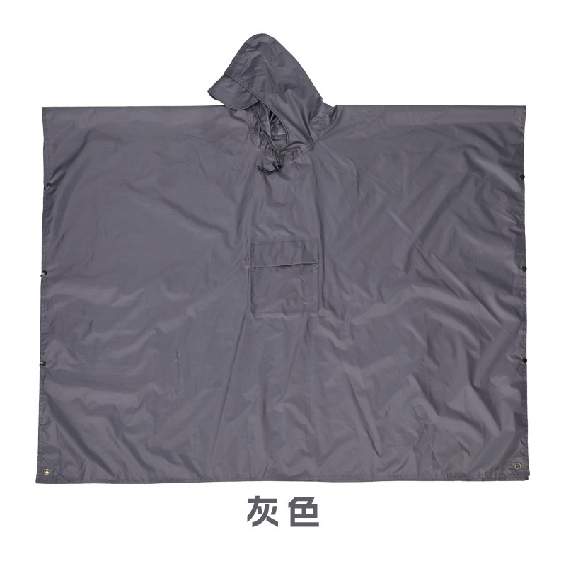 Canopy Mat tres en uno poncho senderismo al aire libre capa multifuncional impermeable PU impermeable poliéster tafetán Amazon