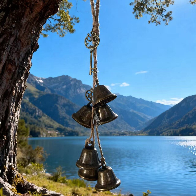 Christmas Hot Sale Handmade Woven Bells/Prayer Bells Outdoor Courtyard Door Handle Decoration Witch Witch Prayer Bell