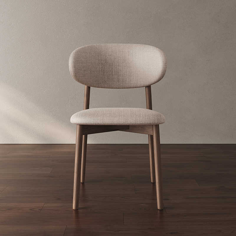 Transfronterizo amazonas crema silla de comedor silla de mesa de comedor moderna simple respaldada silla casera silla de charla silla de madera maciza image 4