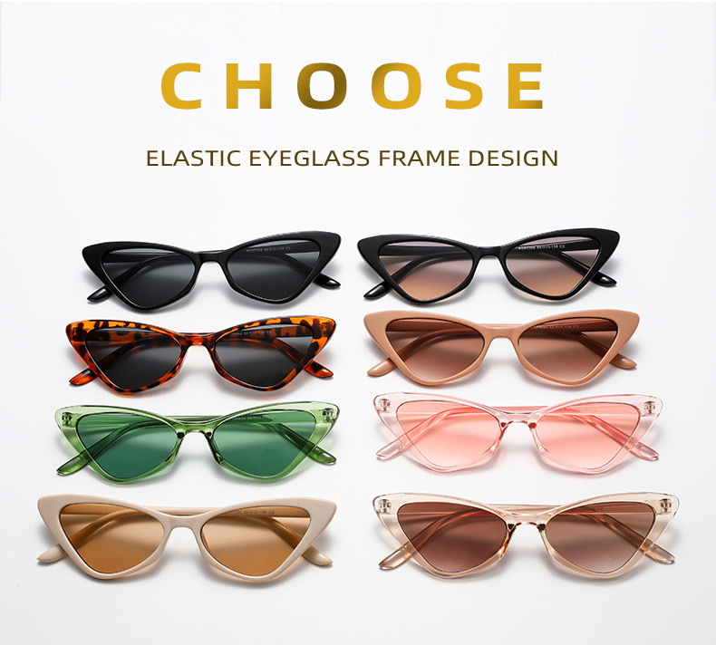 Fashion Gradient Color Solid Color Pc Cat Eye Full Frame Women's Sunglasses display picture 1