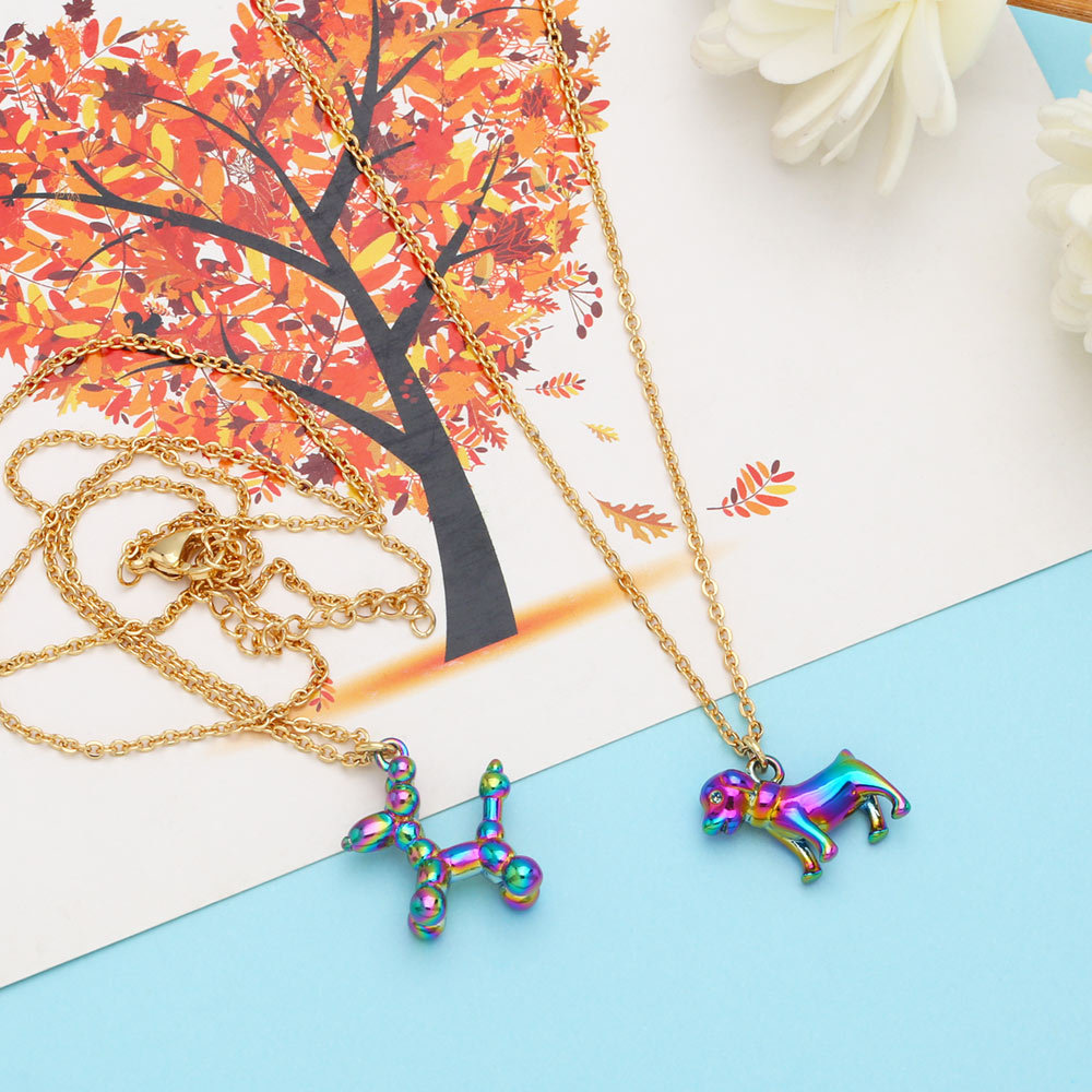 Fashion Dog Copper Pendant Necklace Plating Copper Necklaces