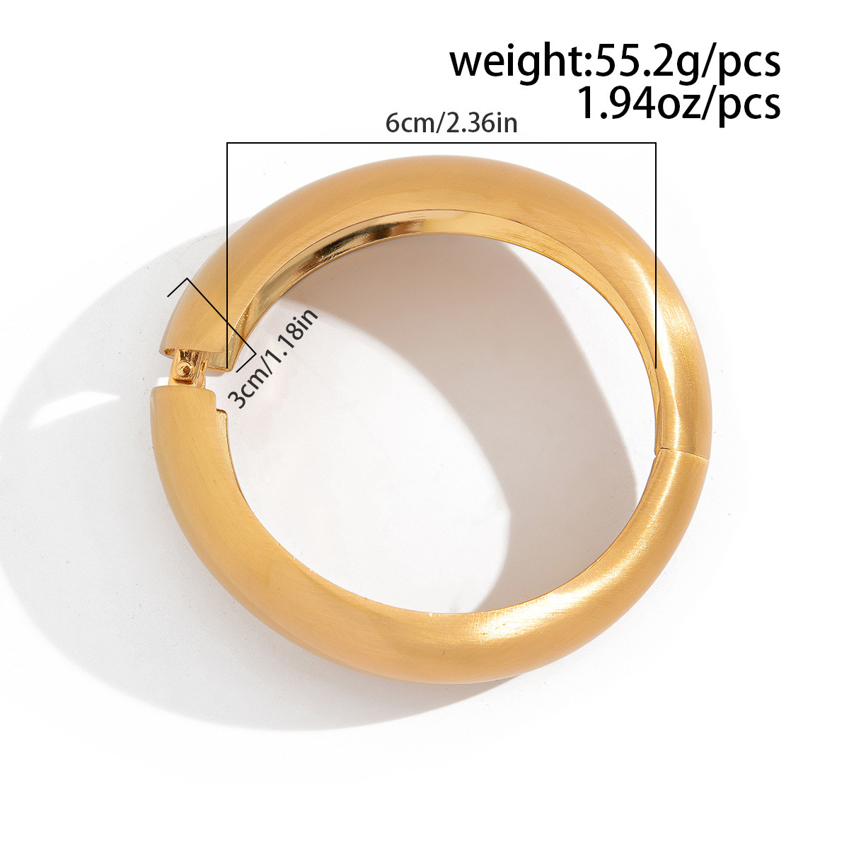 78g Weight Bangle Classification Alloy Chain Material 1 Piece Quantity Daily Occasion Alloy Material Irregular, Solid Color Pattern All Seasons Season Women's Gender Plating Design Simple Style Style Simple Style Irregular Solid Color Alloy Bangles Wholesale 3