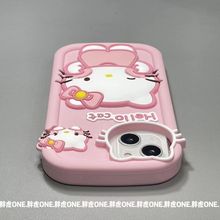 立体揉脸KT猫咪苹果14手机壳iPhone13硅胶12软11女16promax潮网红