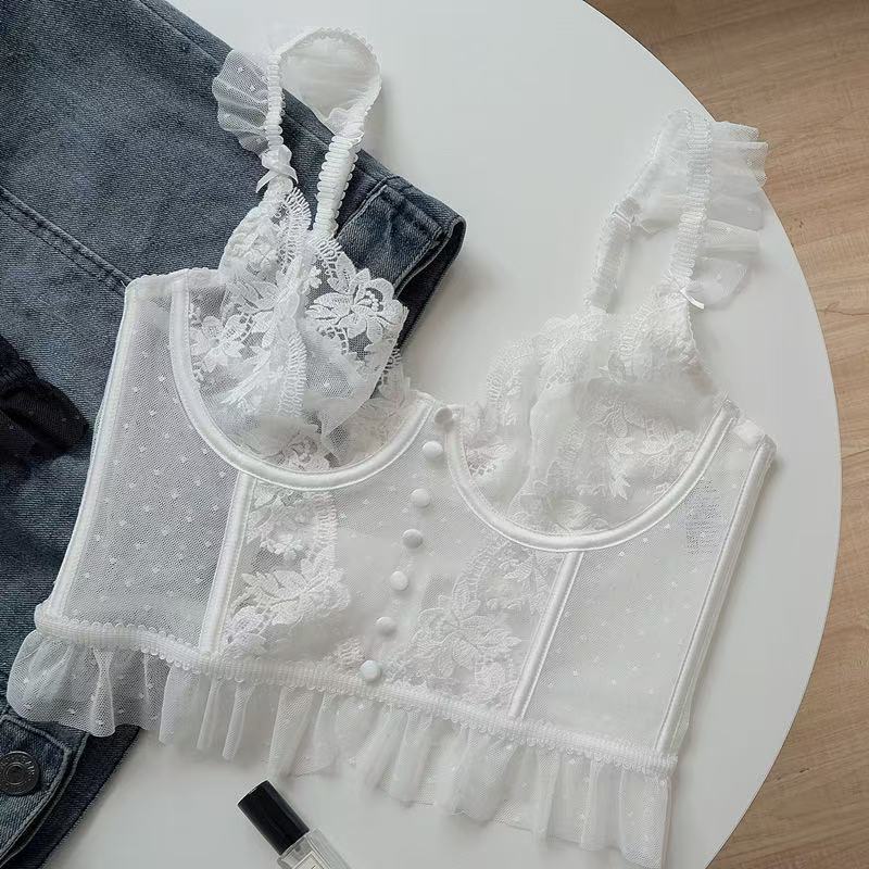 Lace thin top with cups