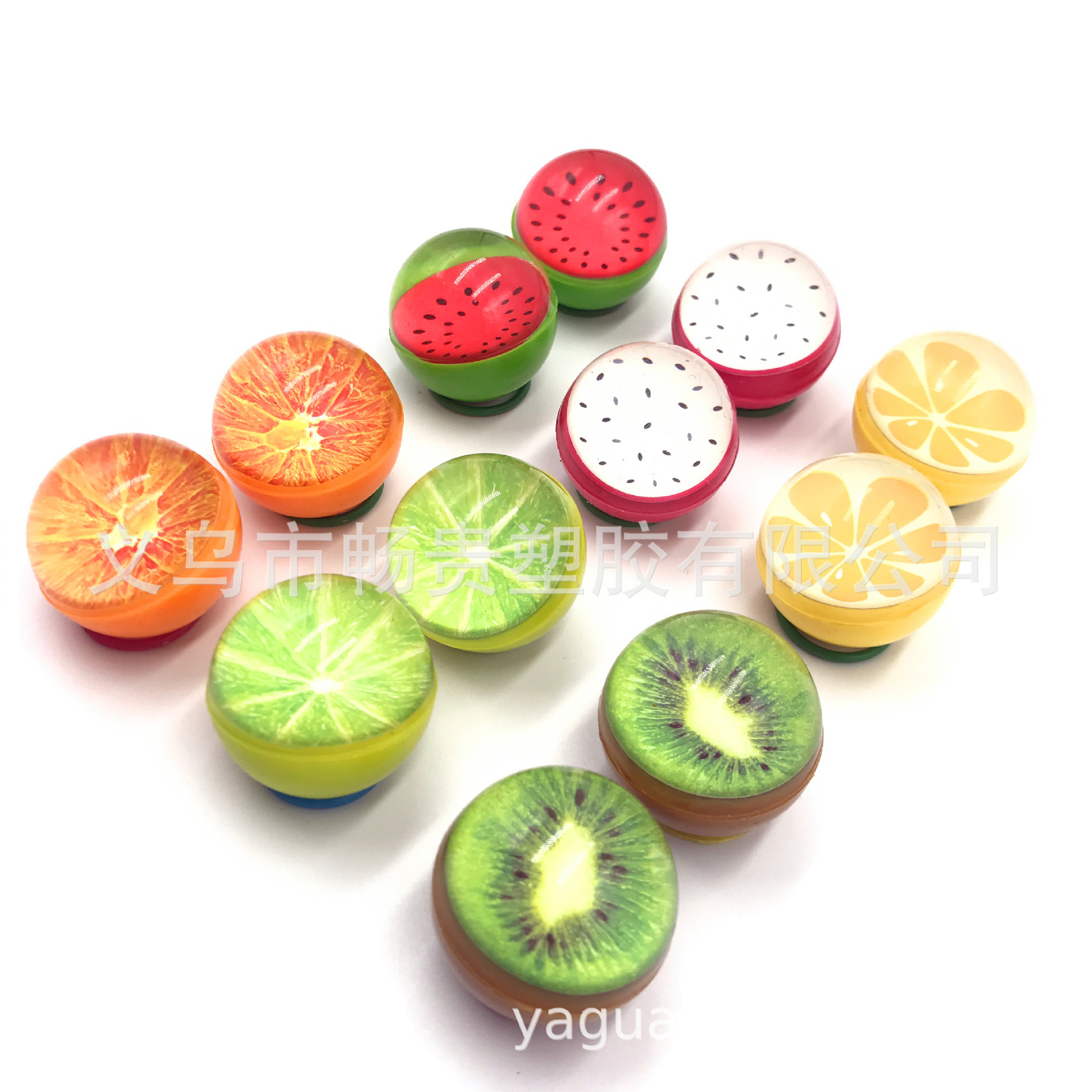 Bouncy Ball Manufacturer Fruit Paper Card Ball Card Bouncy Ball Rubber Ball Children's Toy Floating Fruit Set Pair Matching