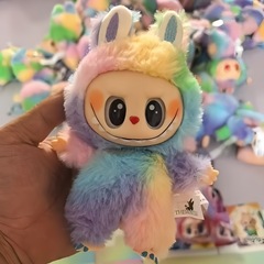 泡泡玛特labubu四代搪胶脸批发毛绒拉布布马卡龙高品质四代盲盒钥