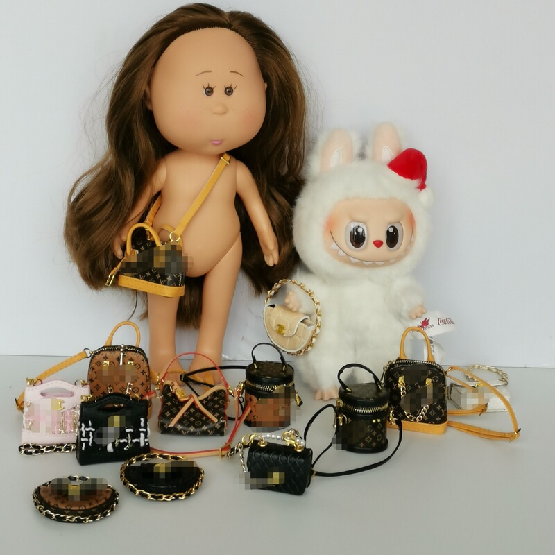 Bjd 1/8 Scale Movable Doll 1/6 Scale Mini Bag Miniature Scene Accessories Bag Leather Material High-Quality Realistic Reproduction