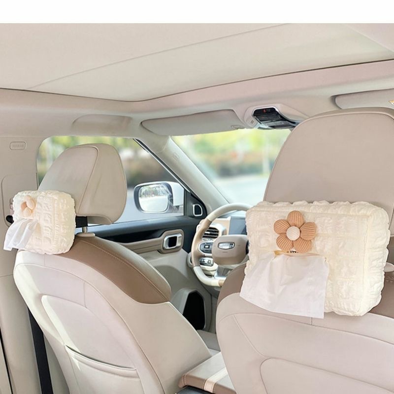 Car Tissue Box, Car Tissue Box, Armrest Box, Sun Visor Seat, Car Hanging Type, Cute and Simple for Women