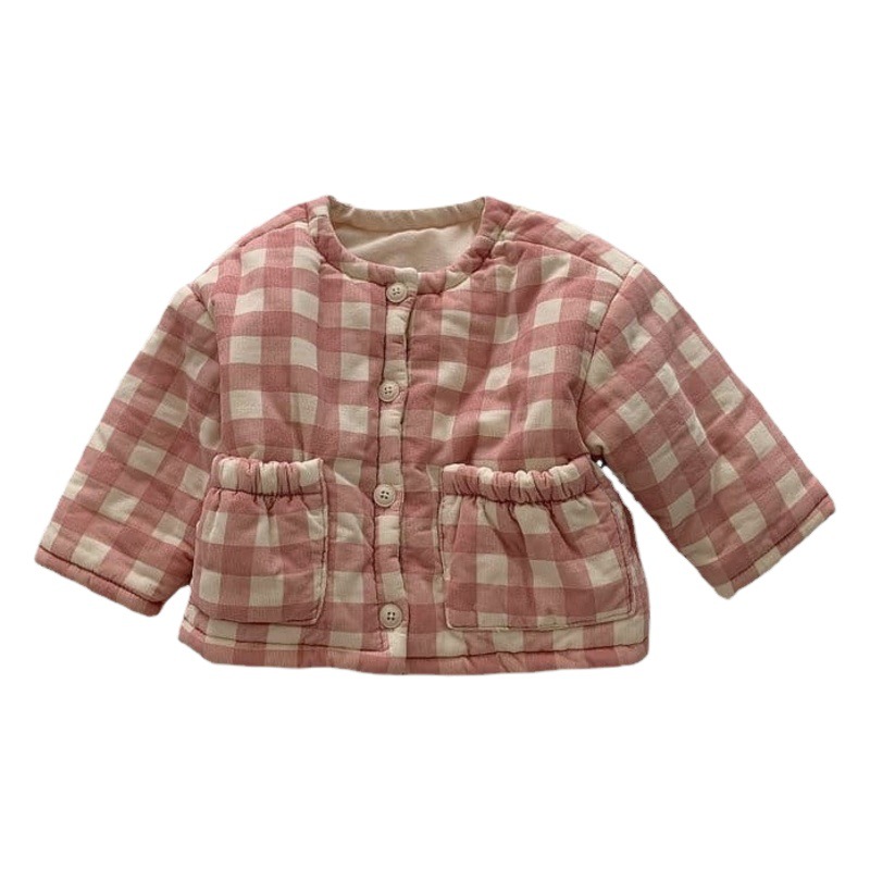 Ropa acolchada de algodón de invierno para niños ropa acolchada de algodón para Bebés Ropa para niños coreanos bolsillo de Bebé Ropa acolchada de algodón pequeña ropa de invierno para Niñas Ropa acolchada de algodón