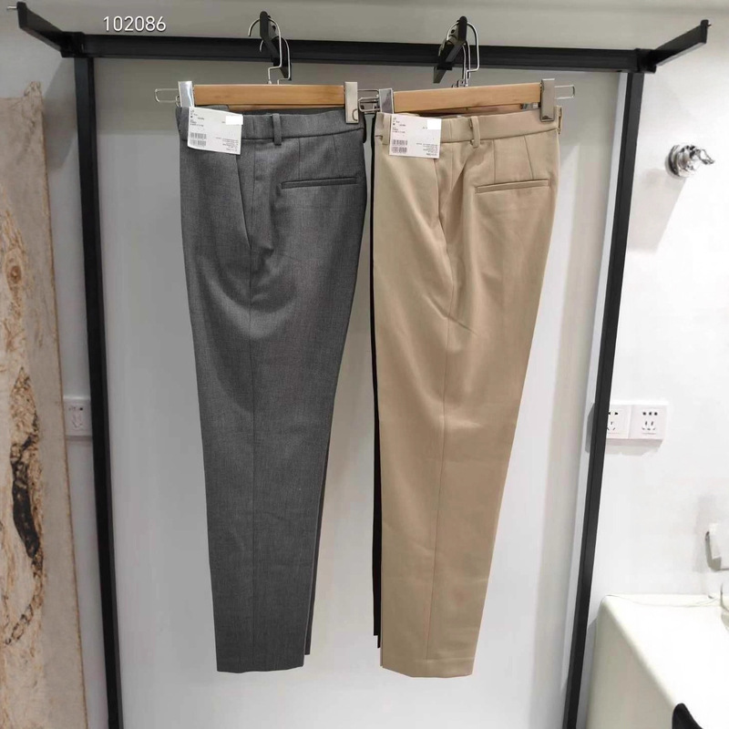 2025 Autumn and Winter New Women's Elastic Nine-Point Pants Smart Pants Commuter Pants Extra Long Casual Pants 479299