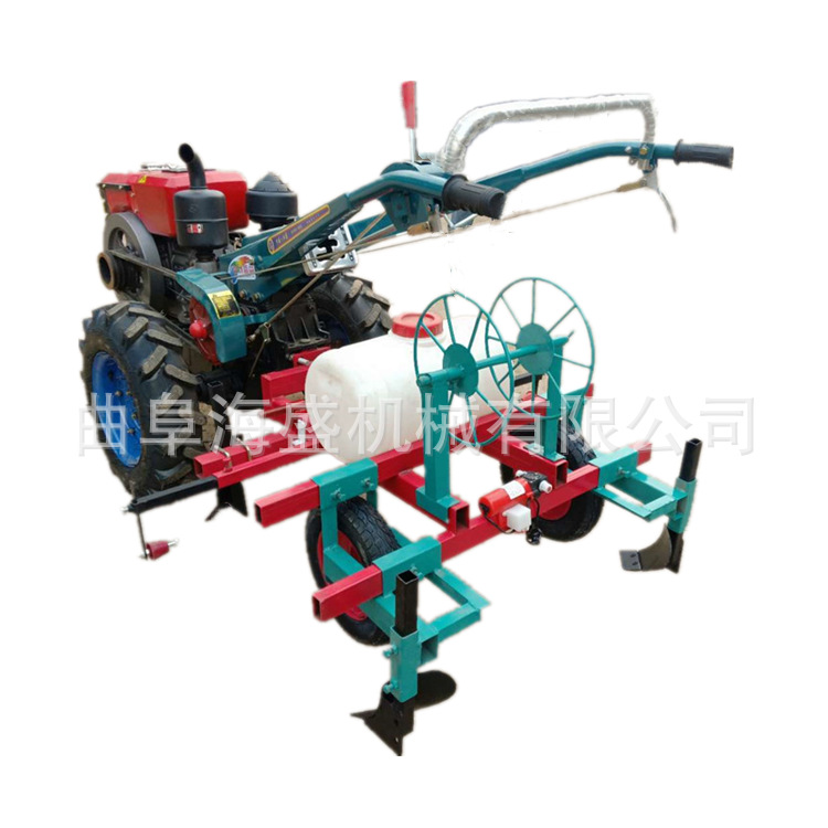 起垄滴管覆膜机 土豆红薯施肥覆膜扎眼起垄机 拖拉机带播种覆膜机