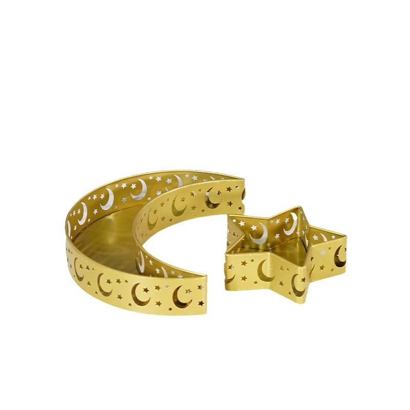 국경을 넘나드는 중동 이드 스타 문 캐슬 철 과일 접시 장식 거실 크리에이티브 케이크 디저트 트레이 홈 데코레이션