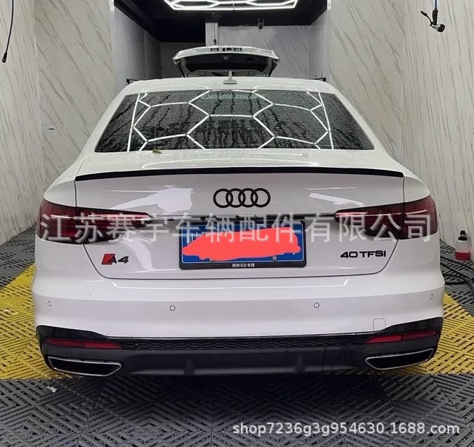 Suitable for Audi 13-24 A3/A4/A6 modified tail non-perforated tail fixed wing decoration
