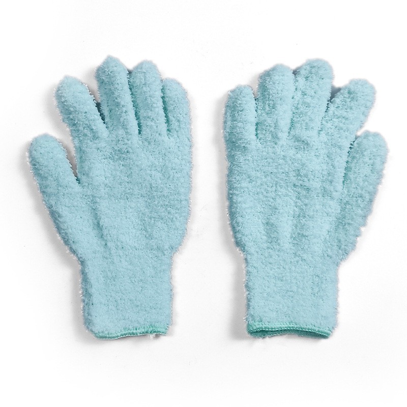 Guantes de limpieza de polvo Guantes de eliminación de polvo de media lana de microfibra
