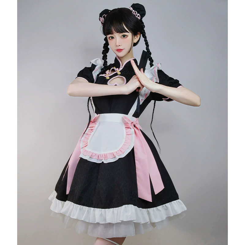 Genuine cheongsam, uniform, set, dress, Lolita style, cosplay, Chinese style