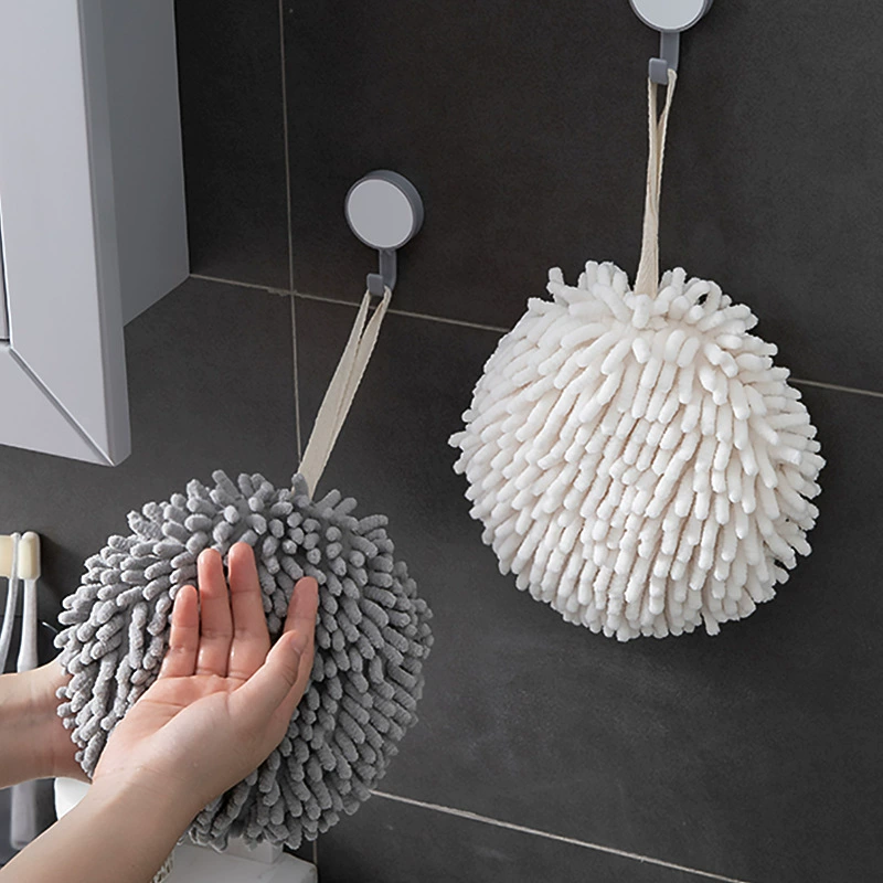 Синель протирать гандбол подвесной бытовой кухня ванная комната креативное впитывающее полотенце милое мягкое полотенце для рук