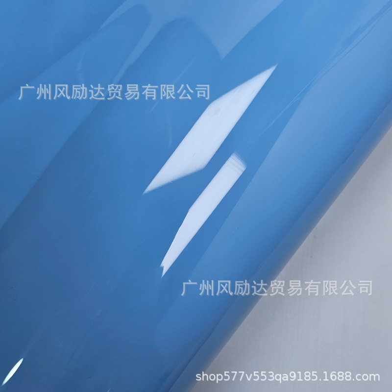 Car full vehicle color change film self-adhesive PET ultra-bright crystal porcelain blue motorcycle modification full body film